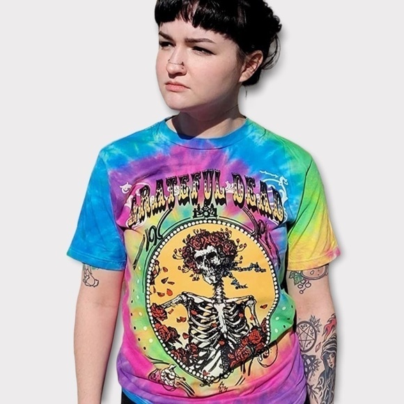 New Ripple Junction Grateful Dead Bertha Deco Frame Tie Dye Tee T-Shirt NWOT - Picture 11 of 11